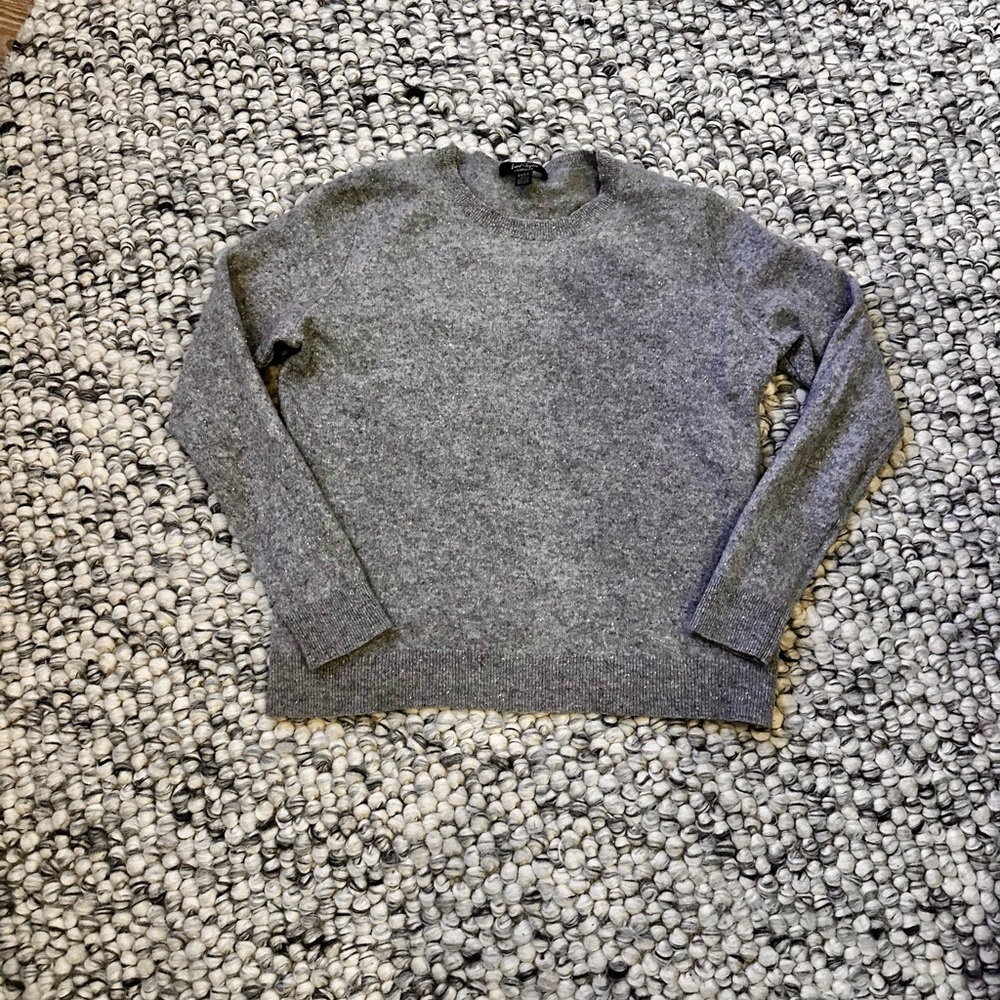 Lord & Taylor Gray Cashmere Sweater